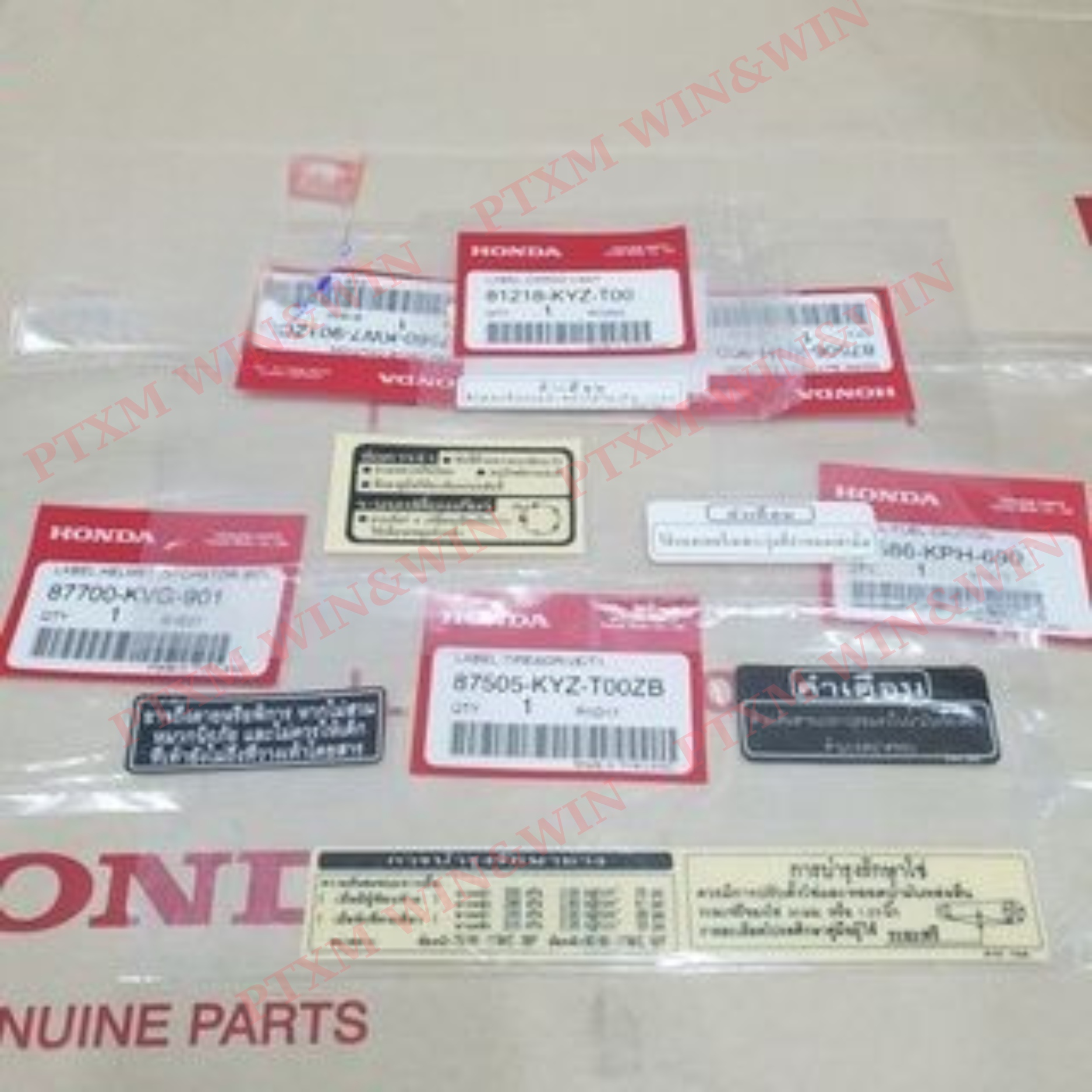 Bộ tem thông số wave 125i zin thái lan