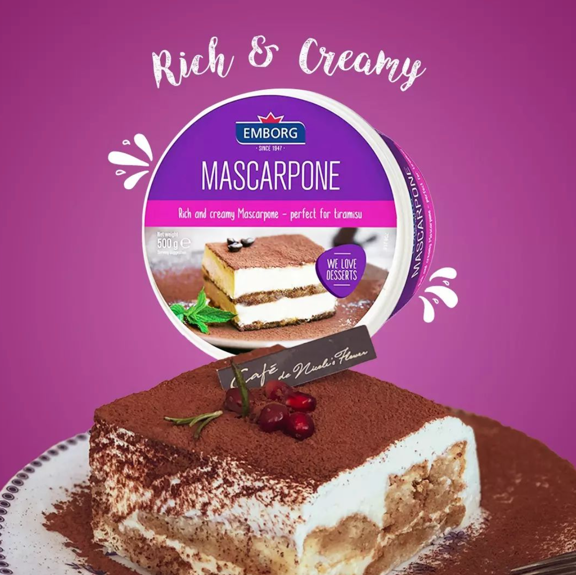 Phô mai Mascarpone Emborg - Hộp 500gr