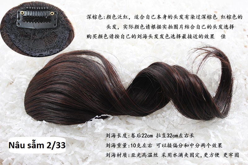 Tóc mái xoăn dài 2 bên M13, tóc giả nữ Sỉ 30k/1 cặp