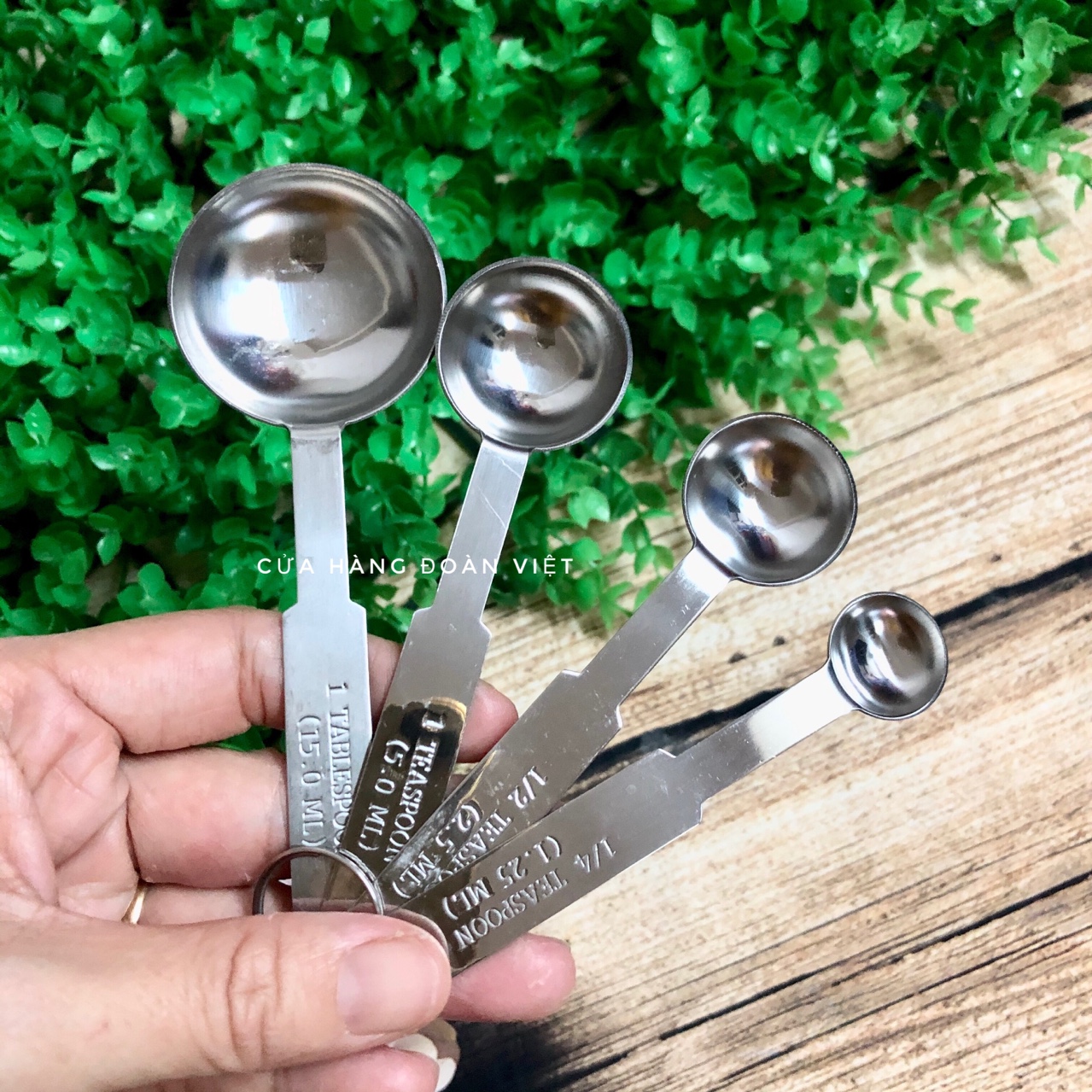 Muỗng Đong Định Lượng Inox (15 m, 5ml, 2.5ml , 1.25 ml) - Bộ 4 Cây