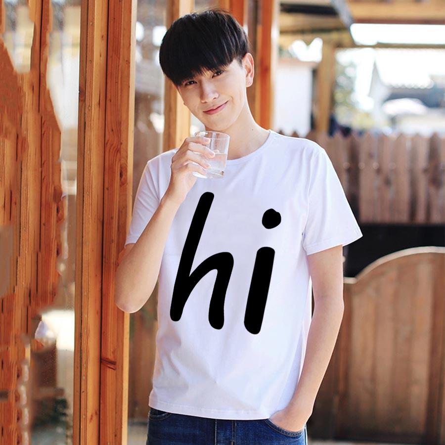 [HCM]ÁO THUN in hình chữ HI độc đáo chất liệu mềm mịn thun co giãn và thấm hút tốt - NATX01