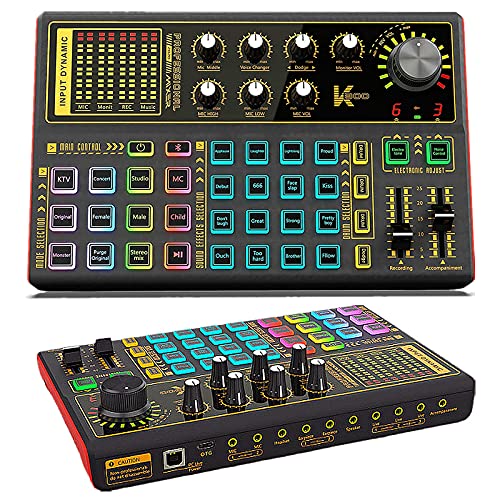Combo Thu Âm Livestream Sound Card K300 Và Mic Thu Âm BM900, Chuyên Thu Âm, Livestream, Karaoke Online – Livestream Được 3 Điện Thoại, Khử Tiếng Ồn, Tạp Âm, Độ Nhạy Mic Tốt, Kết Nối Bluetooth