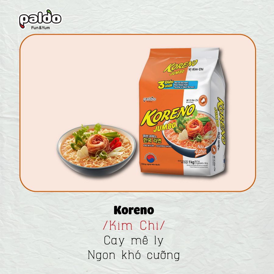 Mì Koreno Jumbo Hàn Quốc 1kg đủ vị