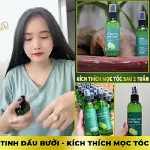 Tinh dầu bưởi xanh kích mọc tóc siêu dày và đẹp 100ml