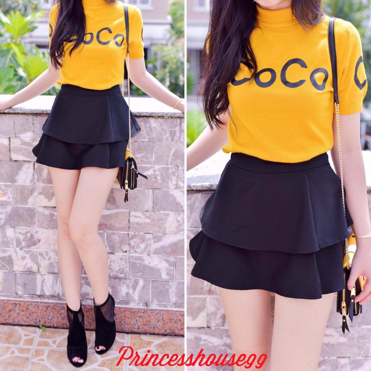 Chân váy giả váy 2 tầng