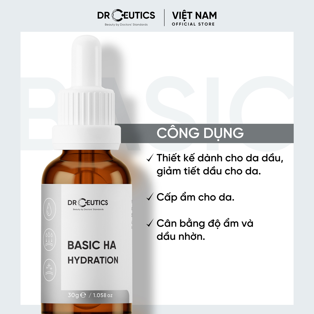 [Chính hãng]DrCeutics Serum Basic HA Hydration Cấp Ẩm Cho Da Dầu Mụn