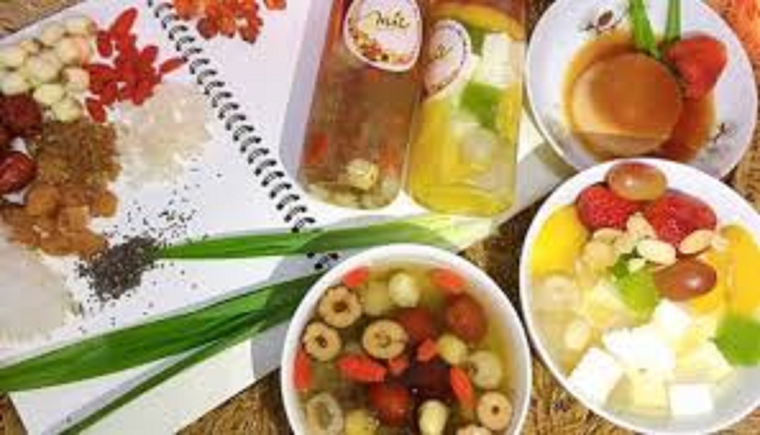 chè tuyết yến (chè dưỡng nhan) 12 vị -  set 400g