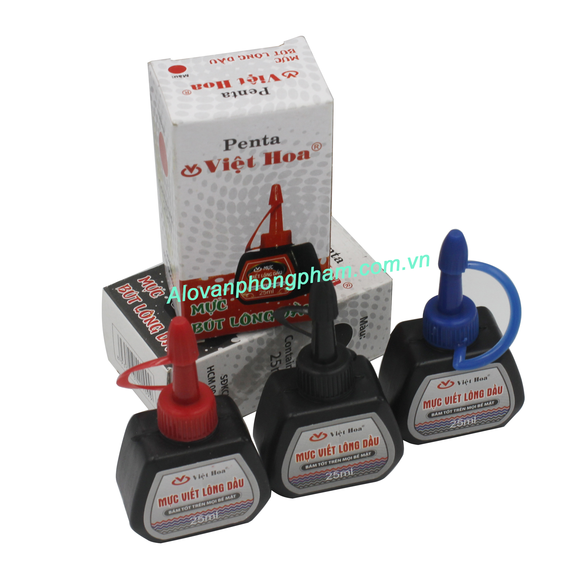 Mực lông dầu Penta 25ml 3 Màu xanh, Đỏ, Đen SUKADO
