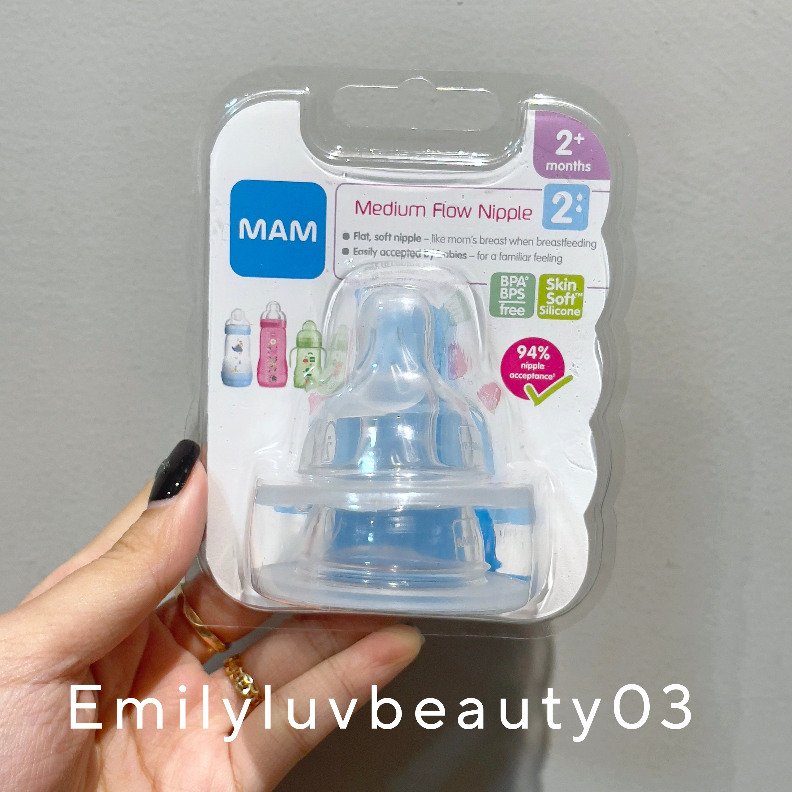 Núm ti thay thế bình sữa MAM