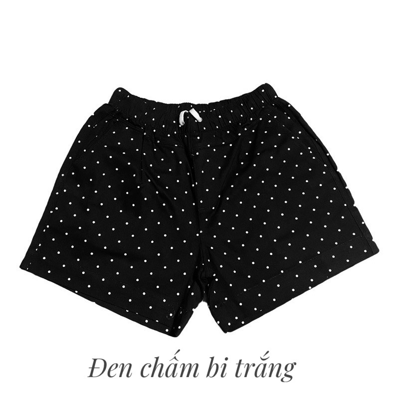 Quần Short Nữ Kaki Thun Hoa Văn Thời Trang
