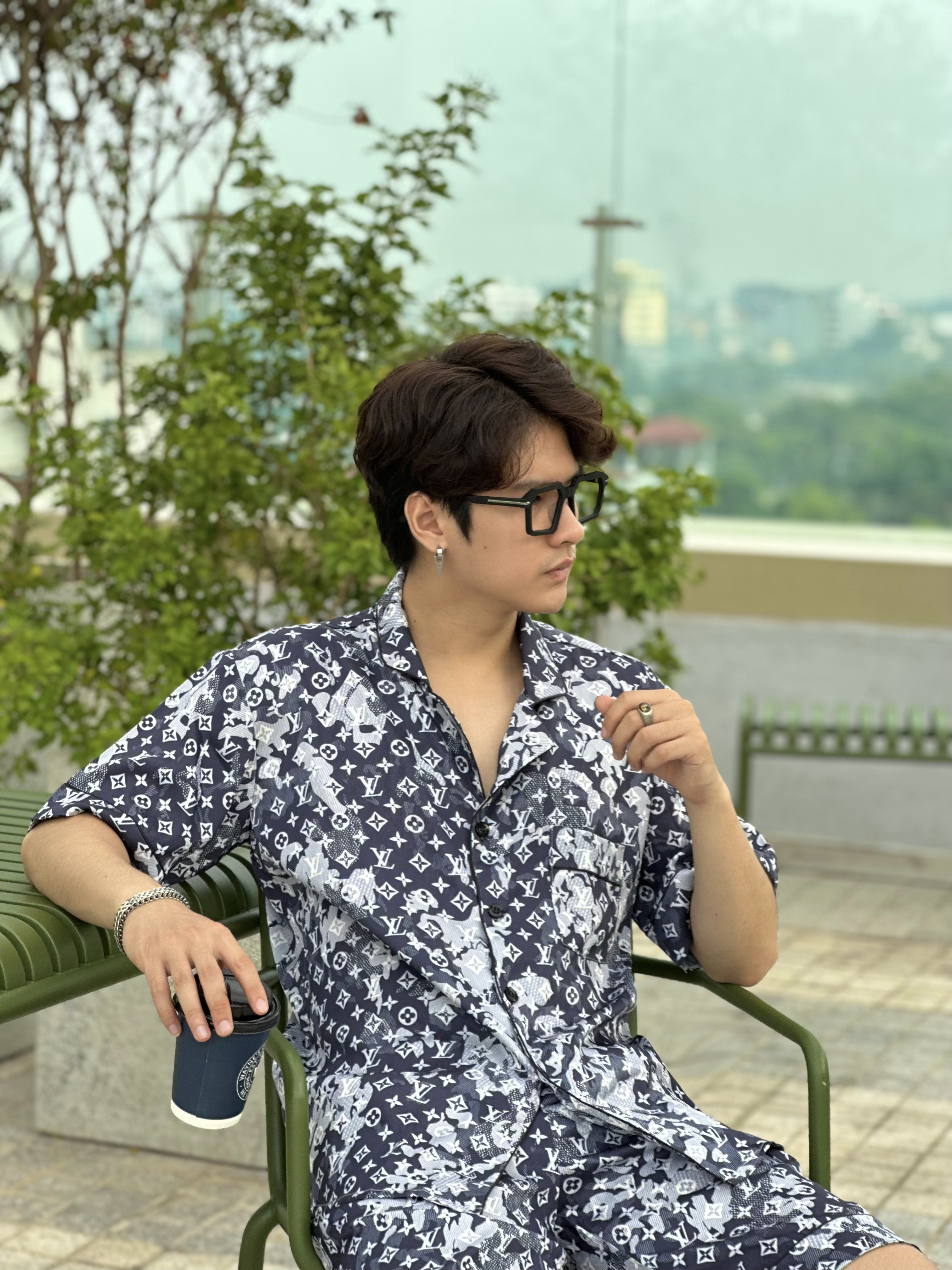 Đồ ngủ nam Pijama lụa xước cao cấp LVL01