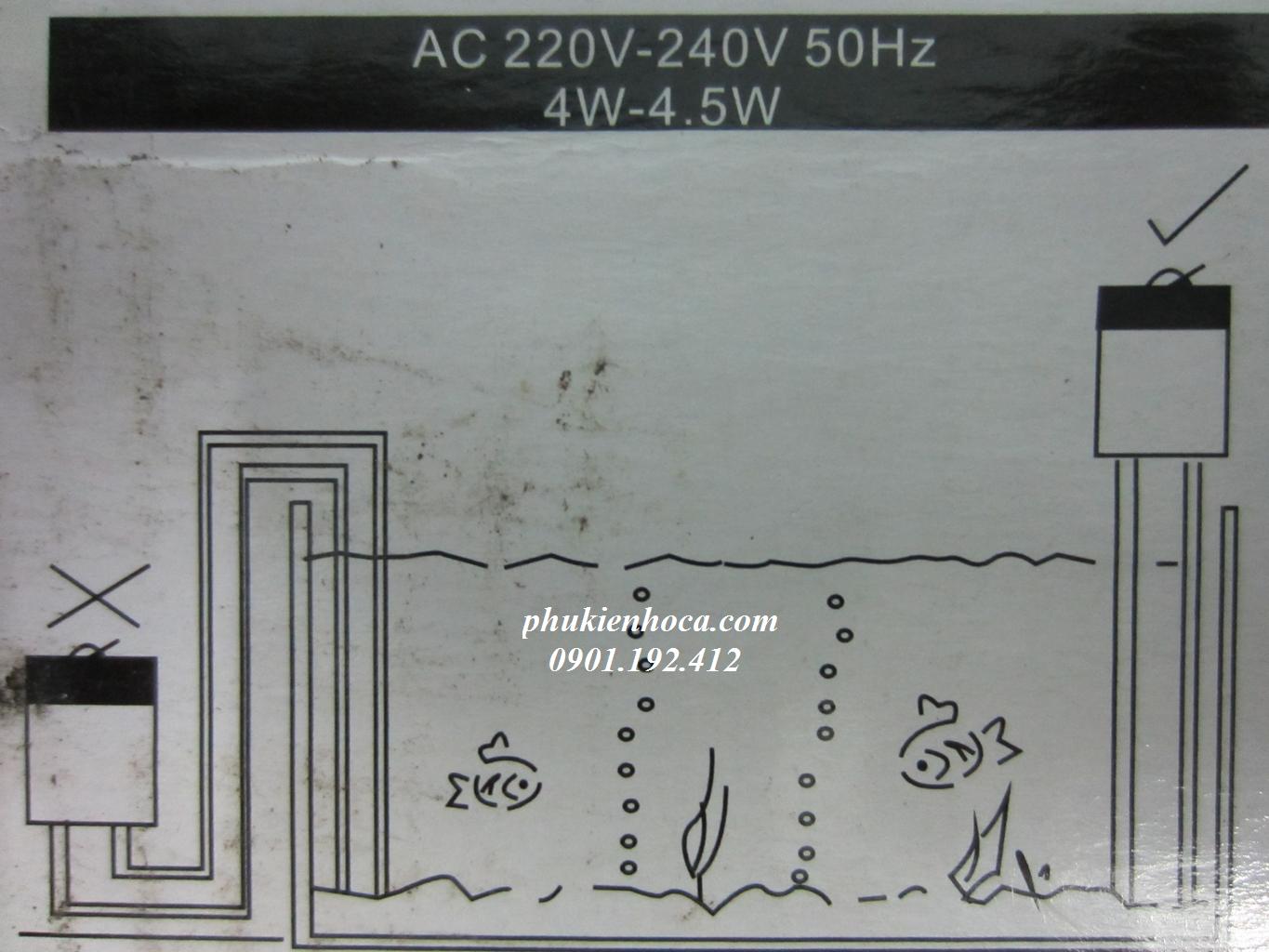 Máy Sủi Khí Oxy Cho Hồ Cá 2 Đầu BOSS 9500