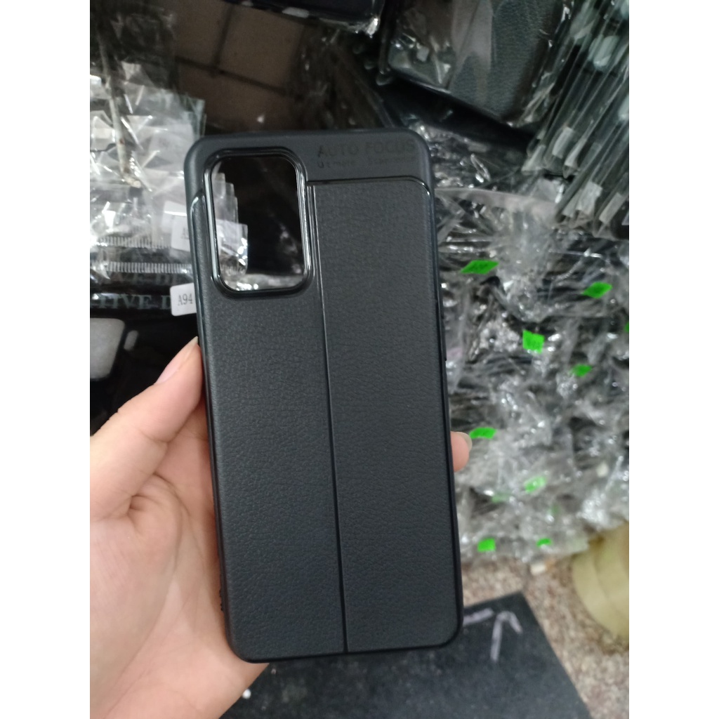 Ốp lưng Auto Focus OPPO A74 silicon giả da Auto Focus