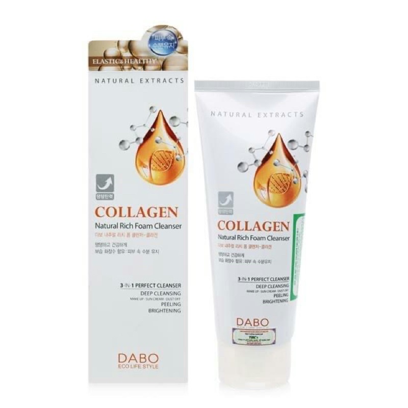 Sữa rửa mặt trắng da sạch nhờn DABO Hàn Quốc 180ml