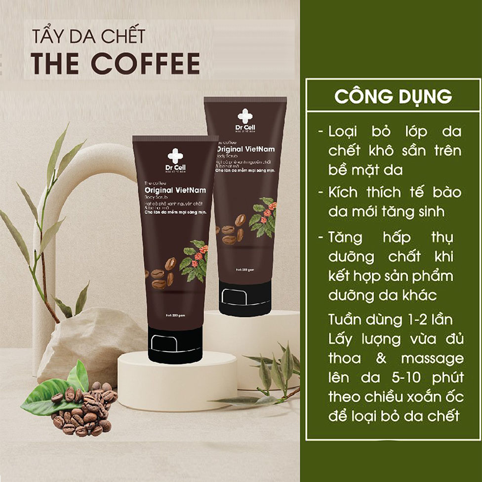 Tẩy Da Chết Body The Coffee Dr Cell, Chai 200g