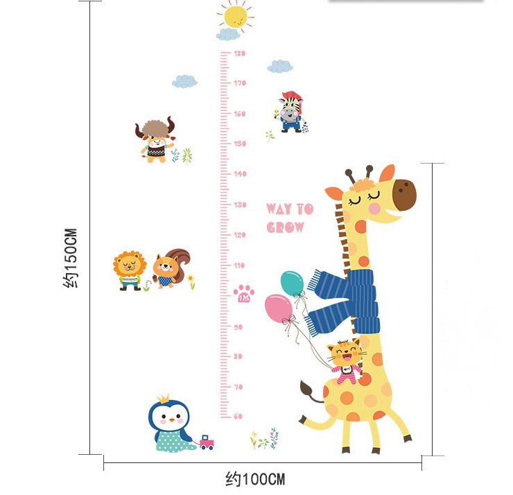 Decal đo chiều cao cho bé Way to grow
