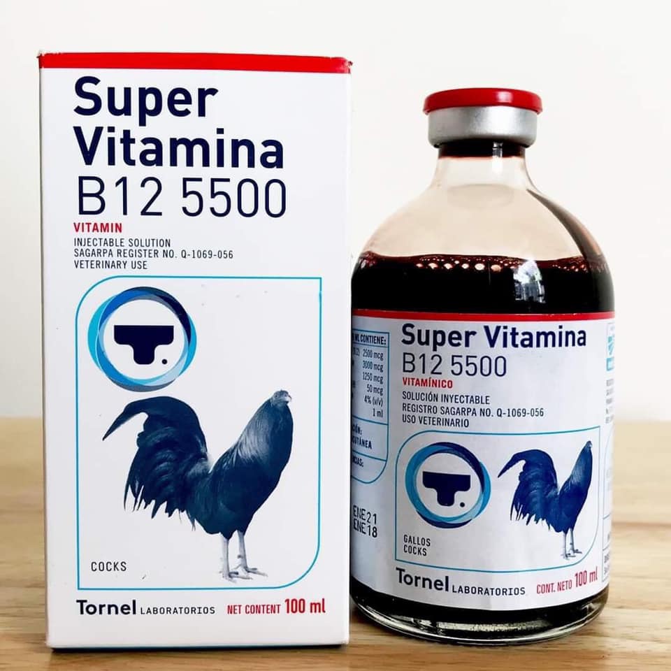 Super vitamina b12 5500 100ml - nuôi cho gà đá sung và đá bo khủng