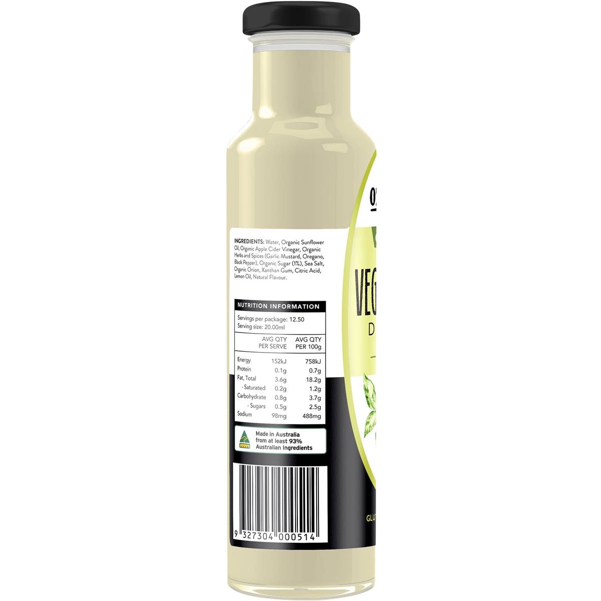 [Hoàn Tiền 15%]Sốt salad hữu cơ thuần chay Vegan Salad Dressing Ozganics chai 250ml