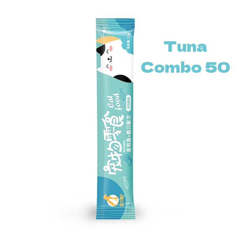 ZOEF Thanh Súp Thưởng Cho Mèo Siêu Ngon Đủ Vị Cá Ăn Là Mê Tít 15g LI0275