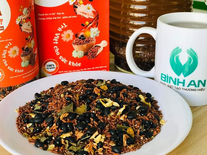COMBO 3 HỘP TRÀ GẠO LỨT XẠ ĐEN ĐẬU ĐEN