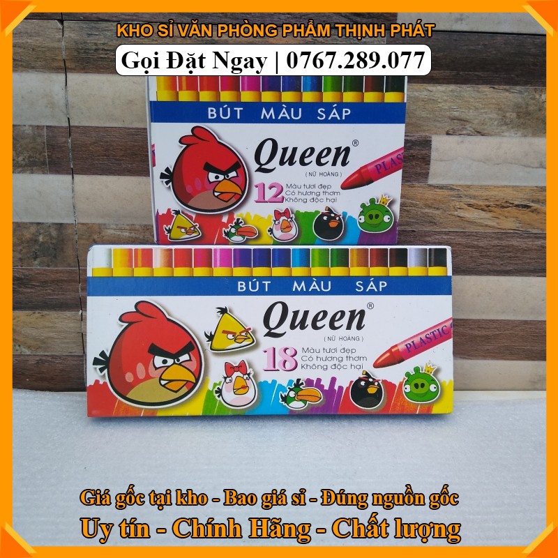 Bút màu sáp queen 12 màu, 18 màu