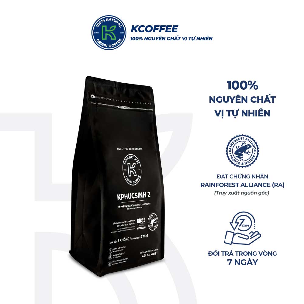 Cà phê Rang hạt Đặc sản Nguyên chất Kphucsinh 2 454g