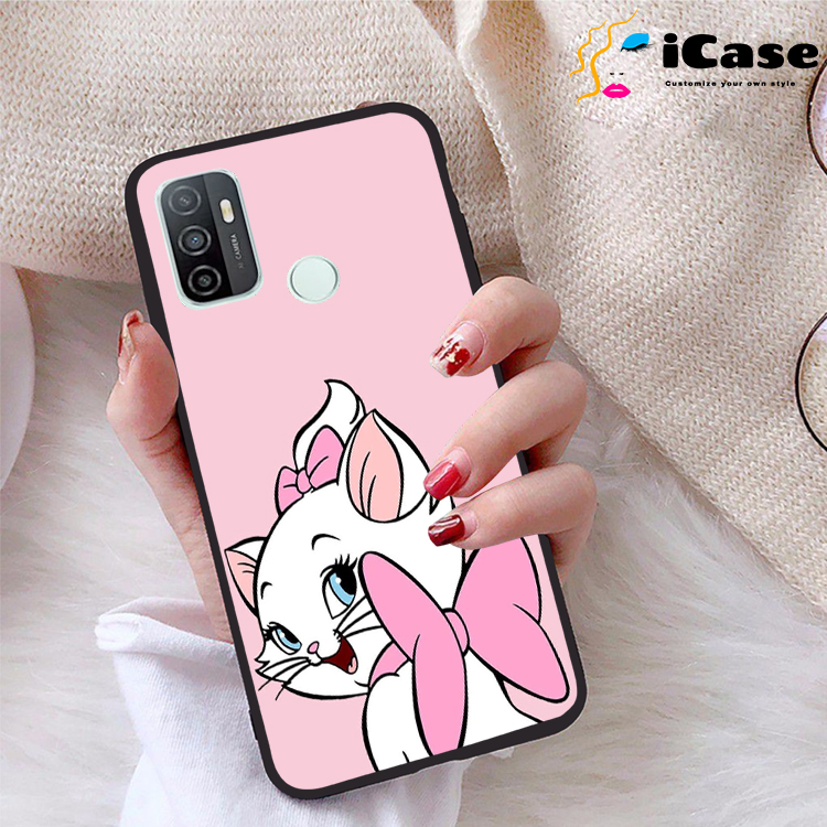 Ốp lưng Oppo A32 viền dẻo TPU BST Pinky