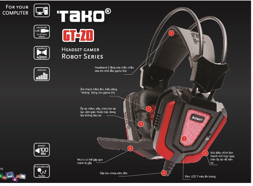 Tai nghe Tako Robot GT-20