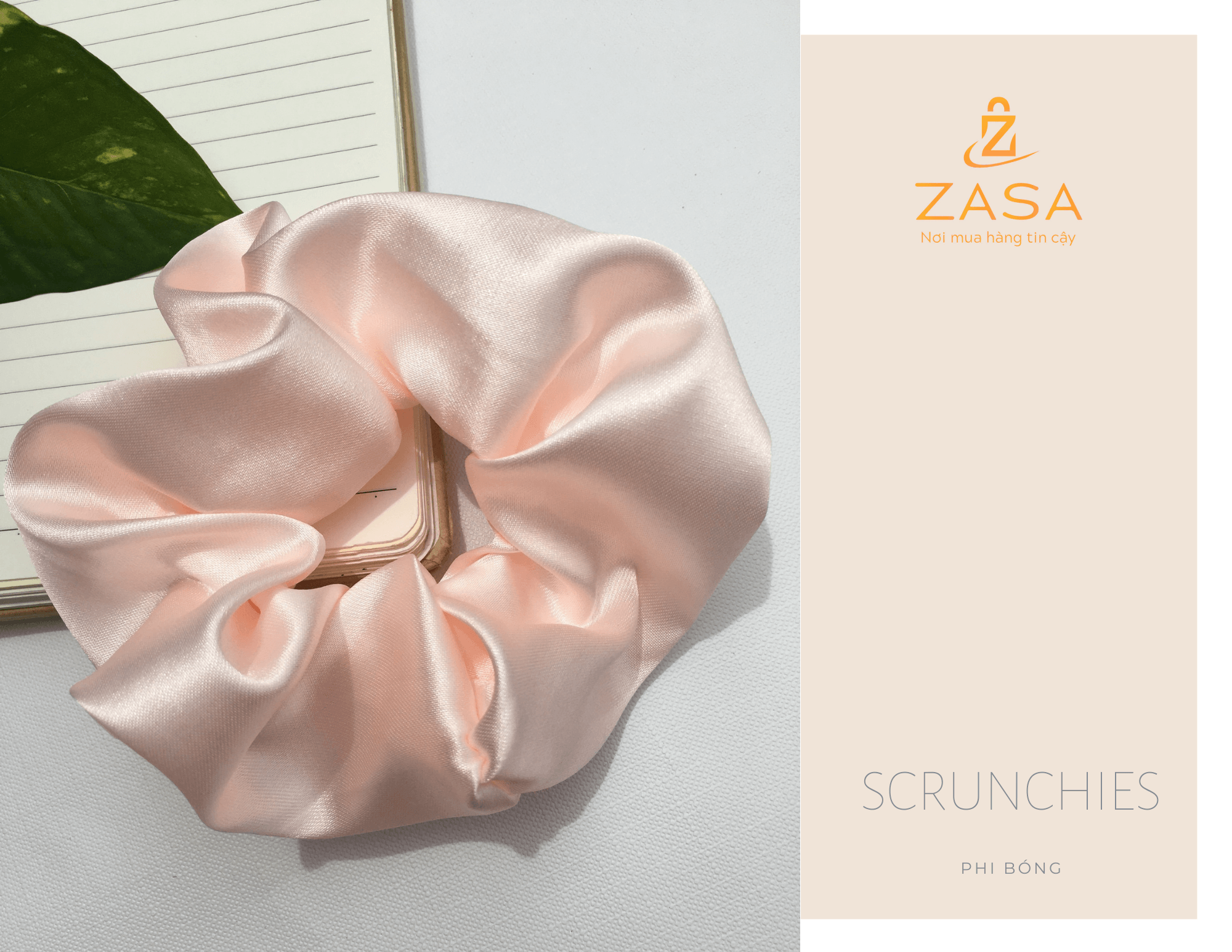Dây buộc tóc, cột tóc scrunchies phi bóng dễ thương siêu rẻ - Zasa