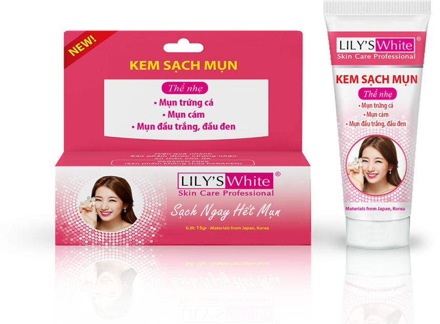 Kem sạch mụn Lily’s White thể nhẹ