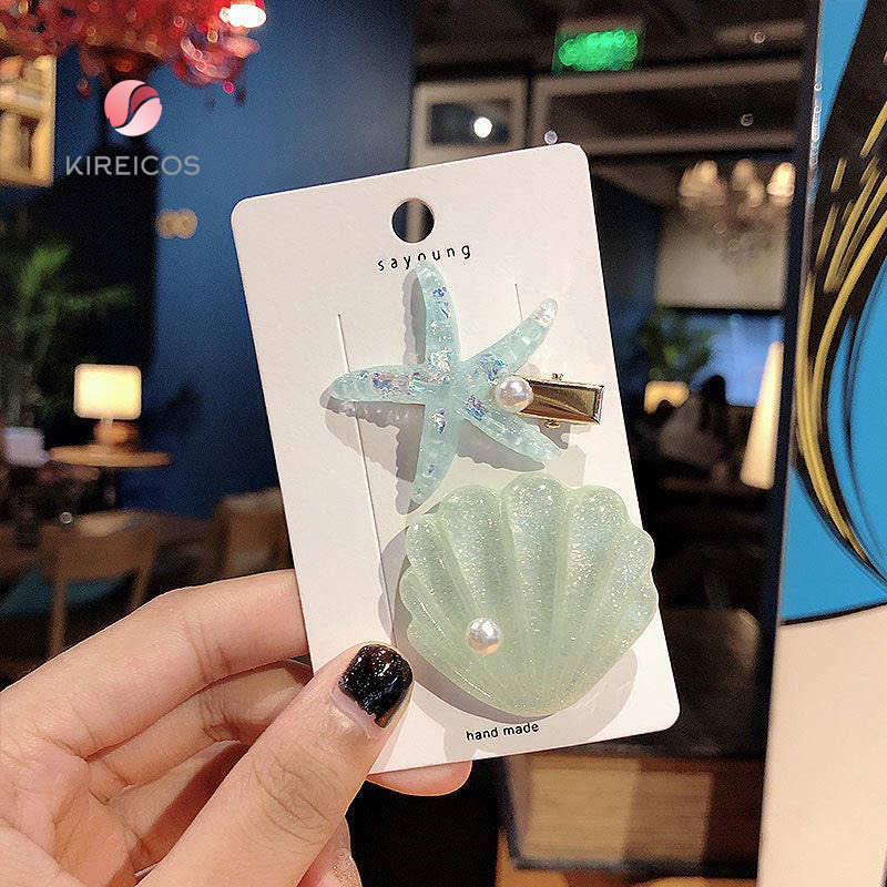 [HCM]Set 2 Kẹp Tóc Sao Biển Và Sò Cao Cấp