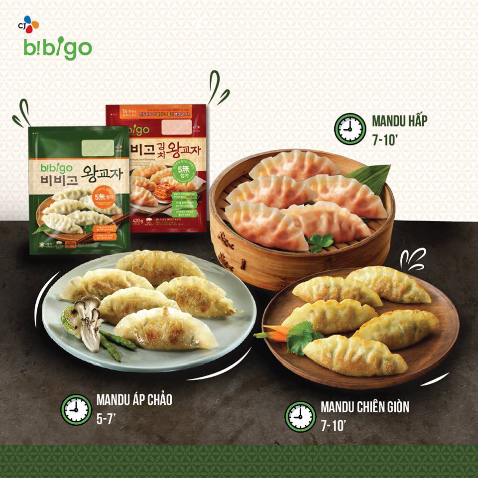 [Chỉ giao tại TP. HCM] Bánh Mandu Thịt Và Bắp CJ Bibigo 350gr