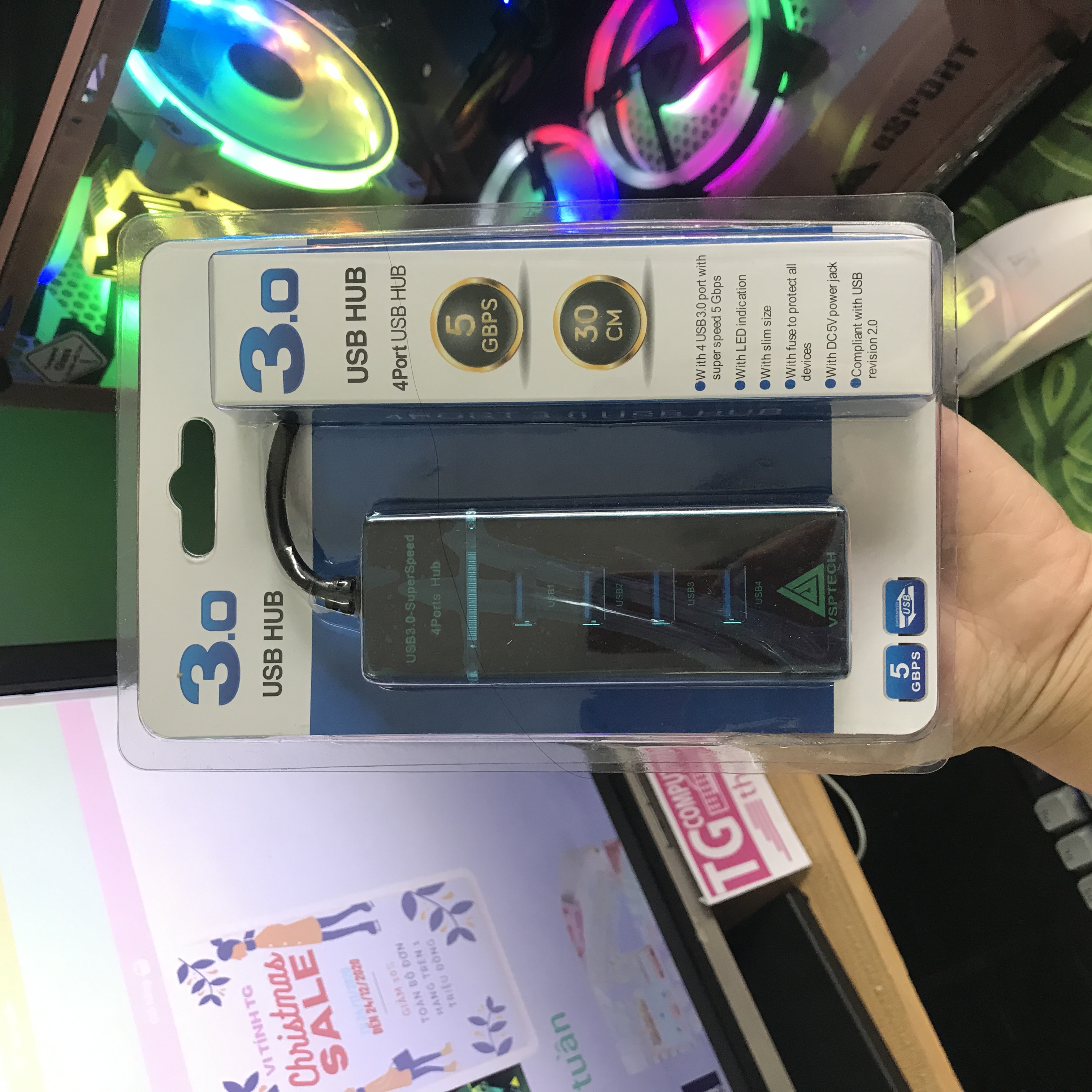 Hub usb 3.0 loại 4 cổng - Bộ chia USB từ 1 thành 4 cổng usb tốc độ 3.0