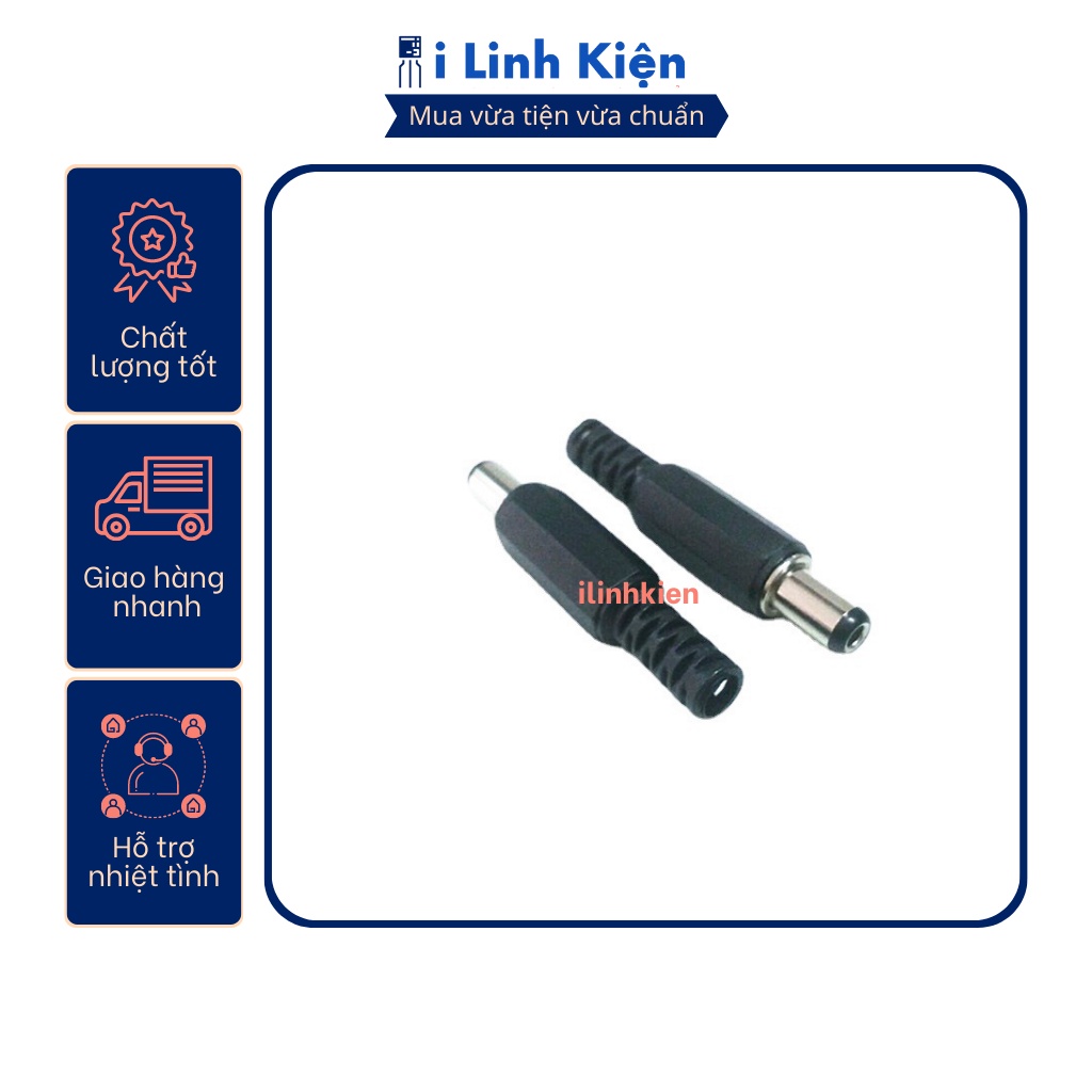 Jack nguồn DC đực 3.5x1.3mm loại tốt