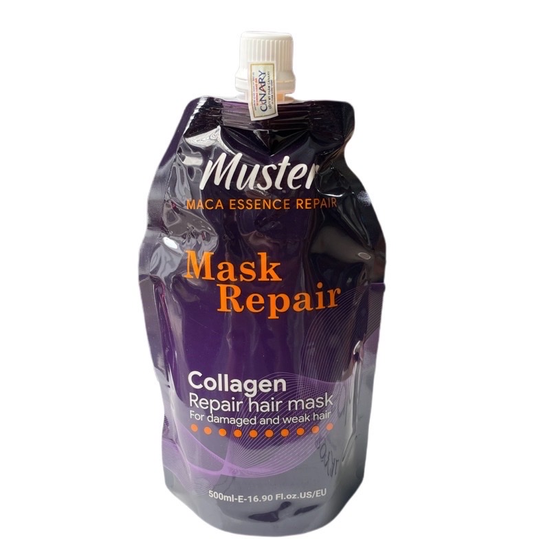 Dầu hấp ủ tóc siêu mềm mượt tóc túi Muster Collagen Repair Mask 500ml