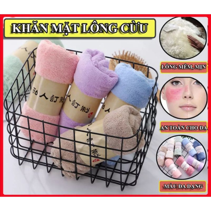 Khăn mặt -Khăn mặt lông cừu cao cấp Hàn Quốc siêu mềm mại ủ tóc quấn tóc siêu thấm