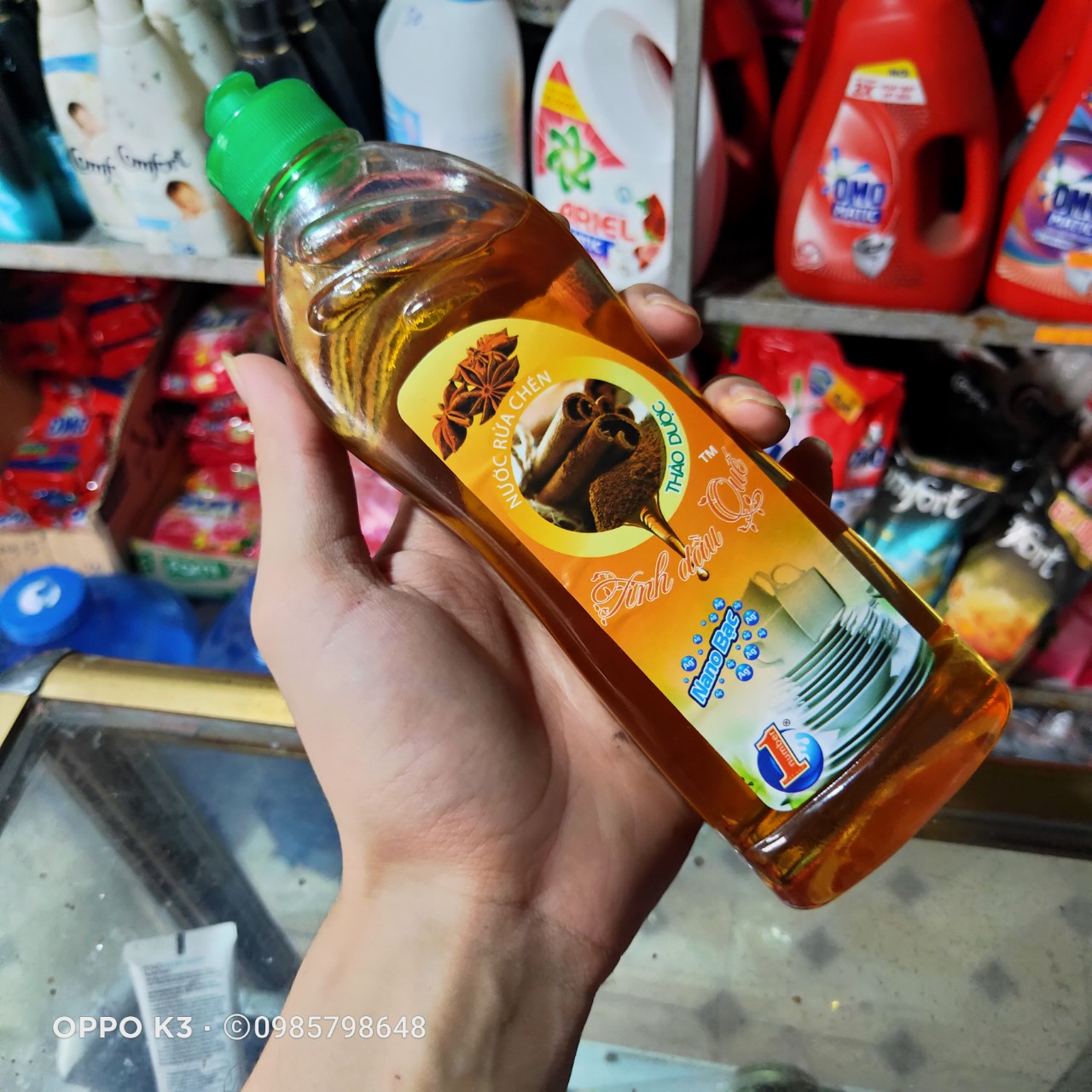 Nước rửa chén thảo dược tinh dầu quế