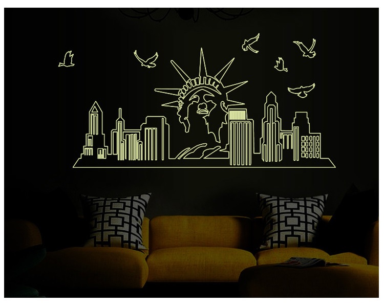 [HCM]Decal dán tường Dạ quang New York DDQ005 ( 60 x 160 cm)