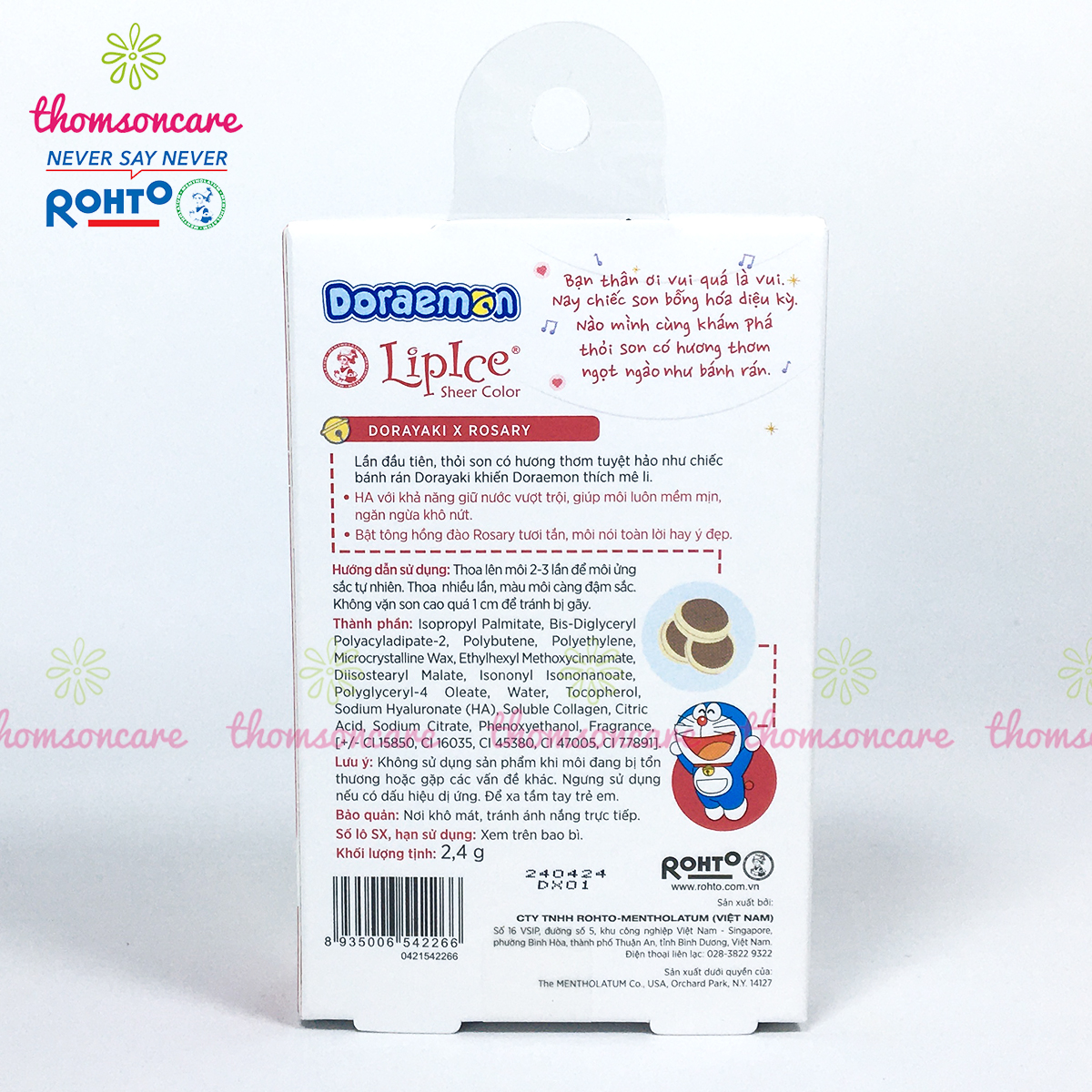 Son Dưỡng Có Màu Doraemon x LipIce Sheer Color