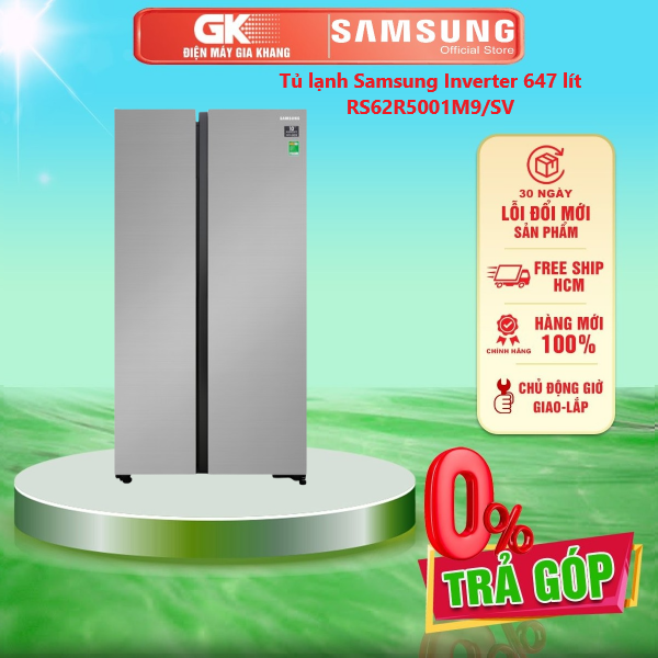 TRẢ GÓP 0% - Tủ lạnh Samsung Inverter 647 lít RS62R5001M9/SV