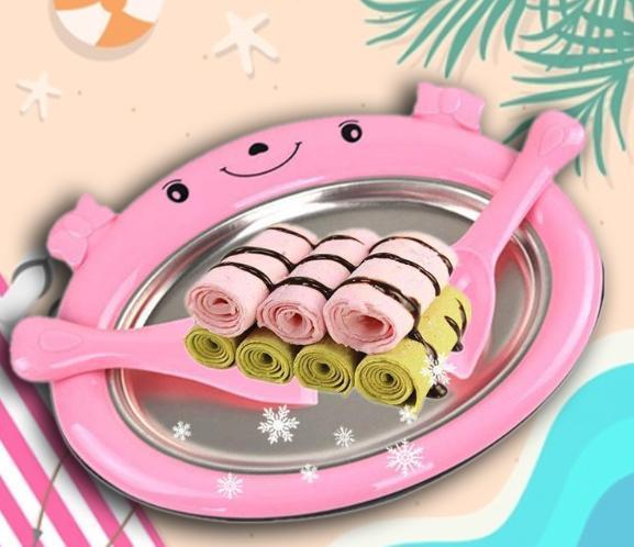 Máy làm kem cuộn tại nhà giải nhiệt mùa hè - Máy làm kem, làm sữa chua mini siêu tiện lợi bé nào cũng thích mê, chỉ với 3 đến 5 phút là đã có ngay 1 ly kem tươi tại nhà