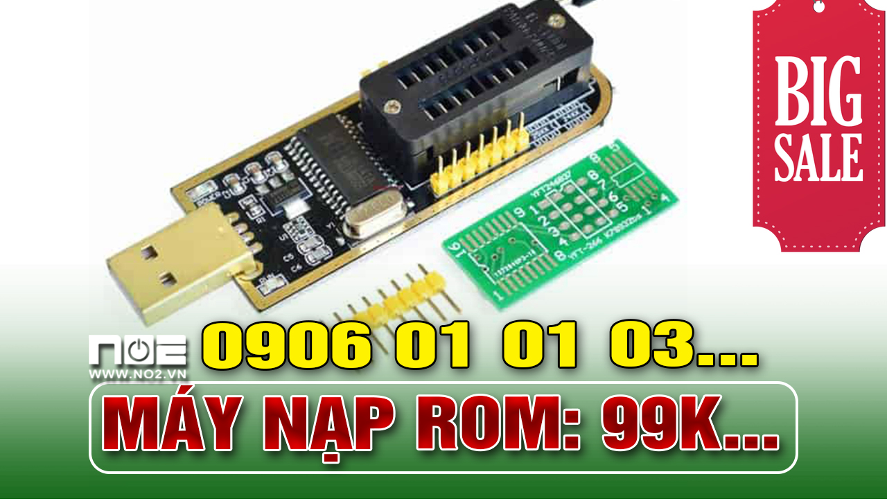 Máy nạp rom mini, CH341A 24 25 usb, CHƯA CÓ CHÂN ĐẾ