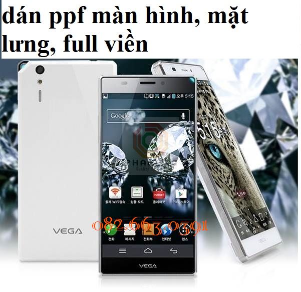 Dán PPF Sky Pantech Vega Iron A870S loại bóng, nhám dành cho màn hình, mặt lưng full viền