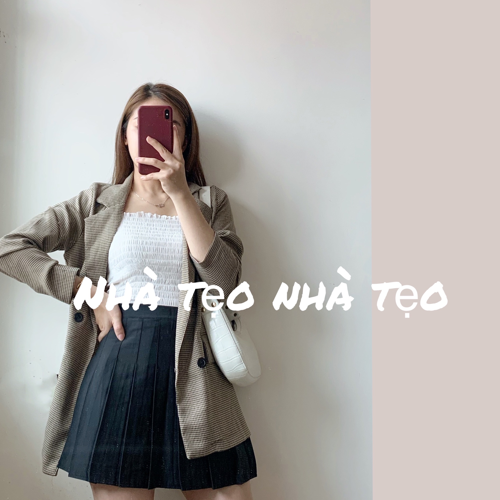 Áo blazer  kẻ loại 2 lớp có túi thật