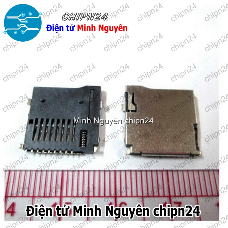 [2 cái] (TK1.2) Socket thẻ nhớ MicroSD V1 (có lò xo)
