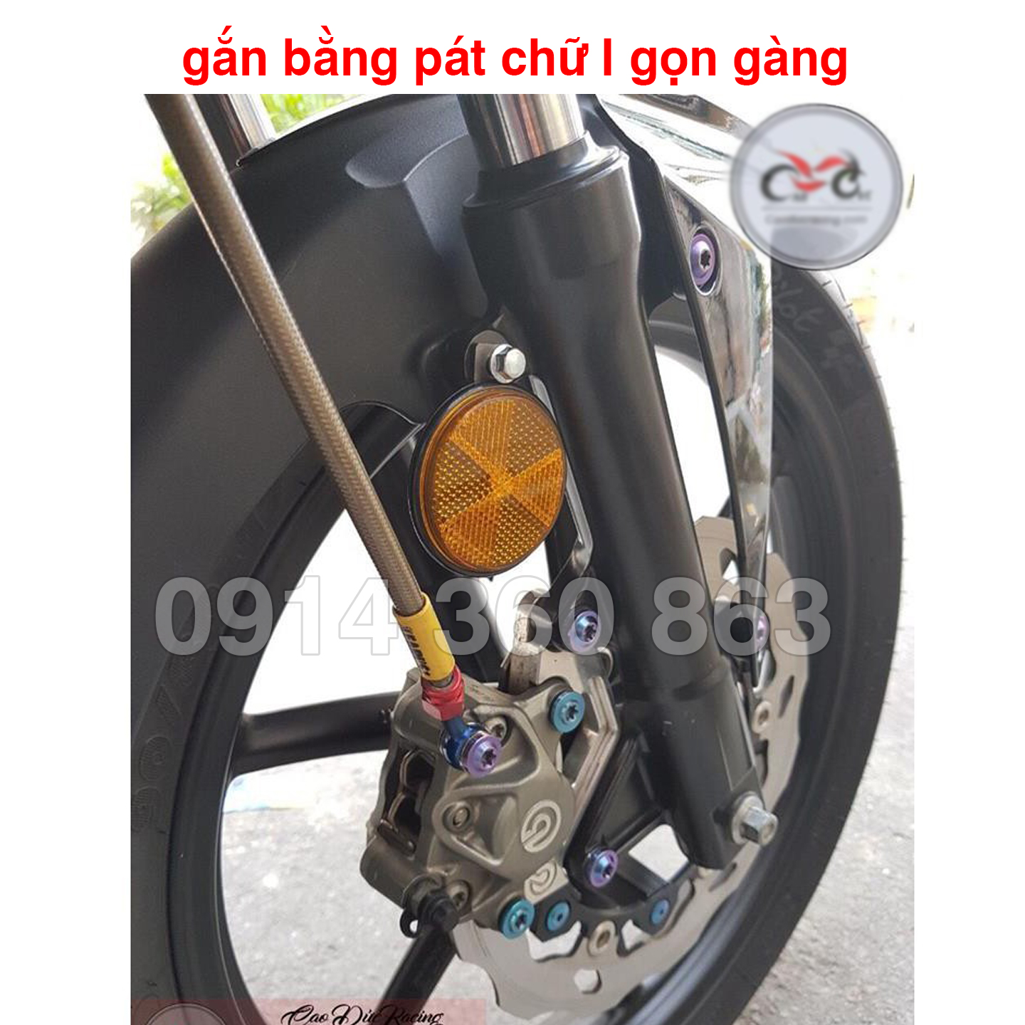 Mắt mèo phản quang trước / sau (Có pát gắn) ( 1 cặp)
