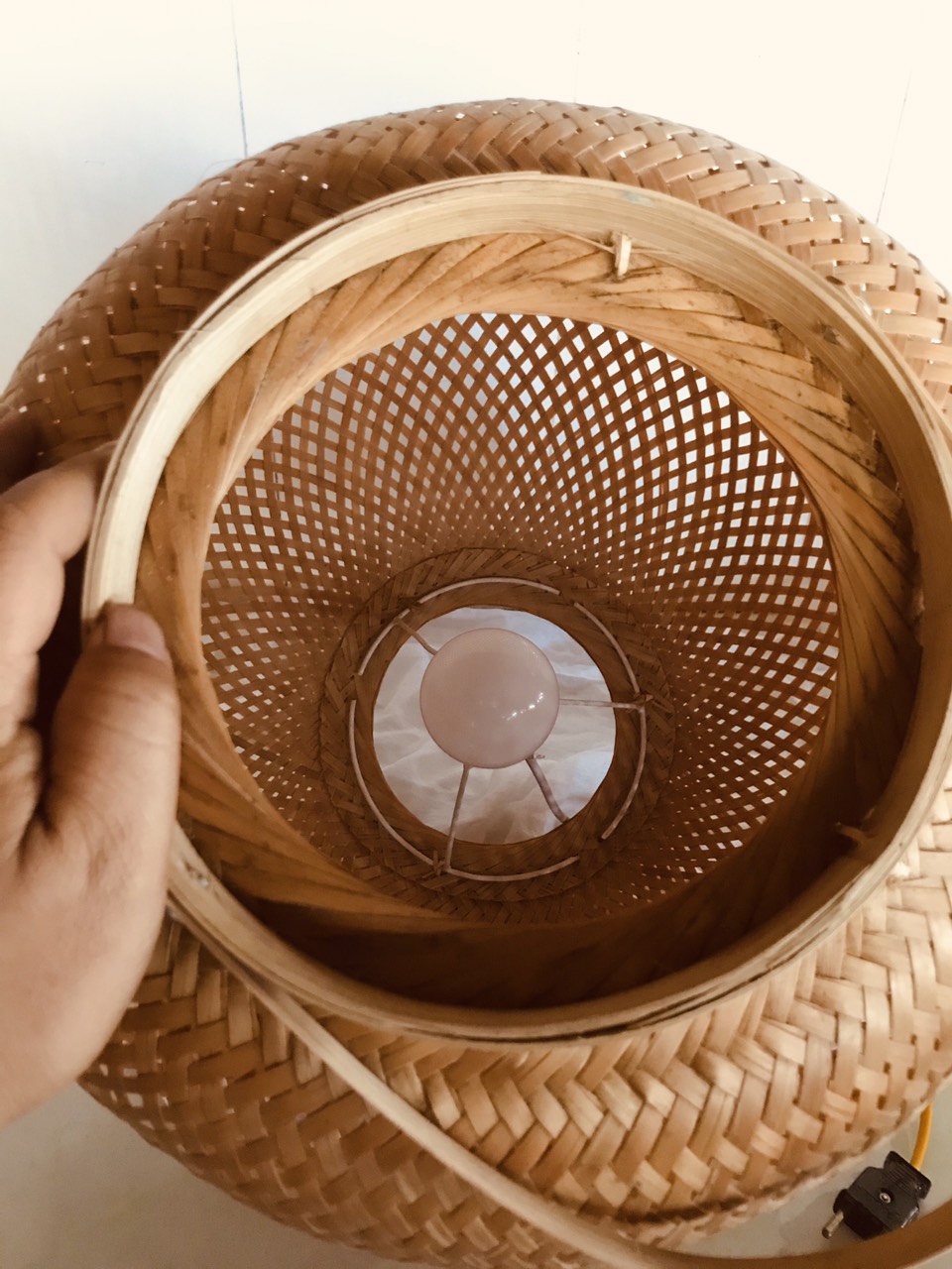 Đèn tre để sàn siêu xinh xắn phong cách Boho, vintage