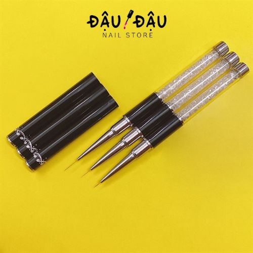 Cọ nét cán đá cao cấp 3 sizes (7mm; 9mm; 11mm) - Cọ vẽ nail chuyên dụng (lẻ chiếc)