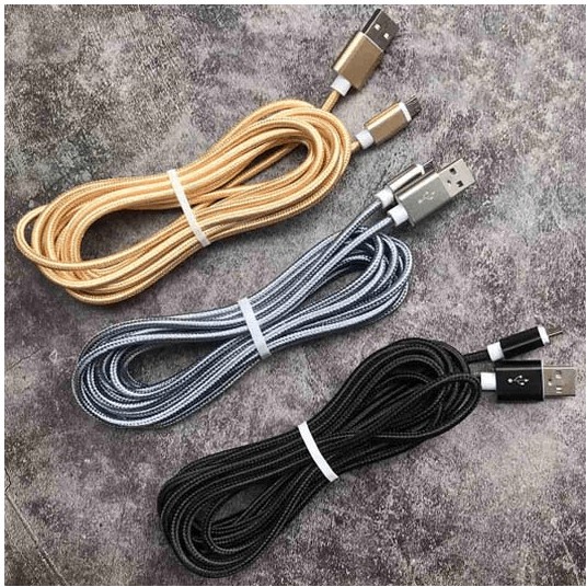 Cáp sạc bọc dù, dây sạc dài 1m cho iPhone/MicroUSB/TypeC - Beetech