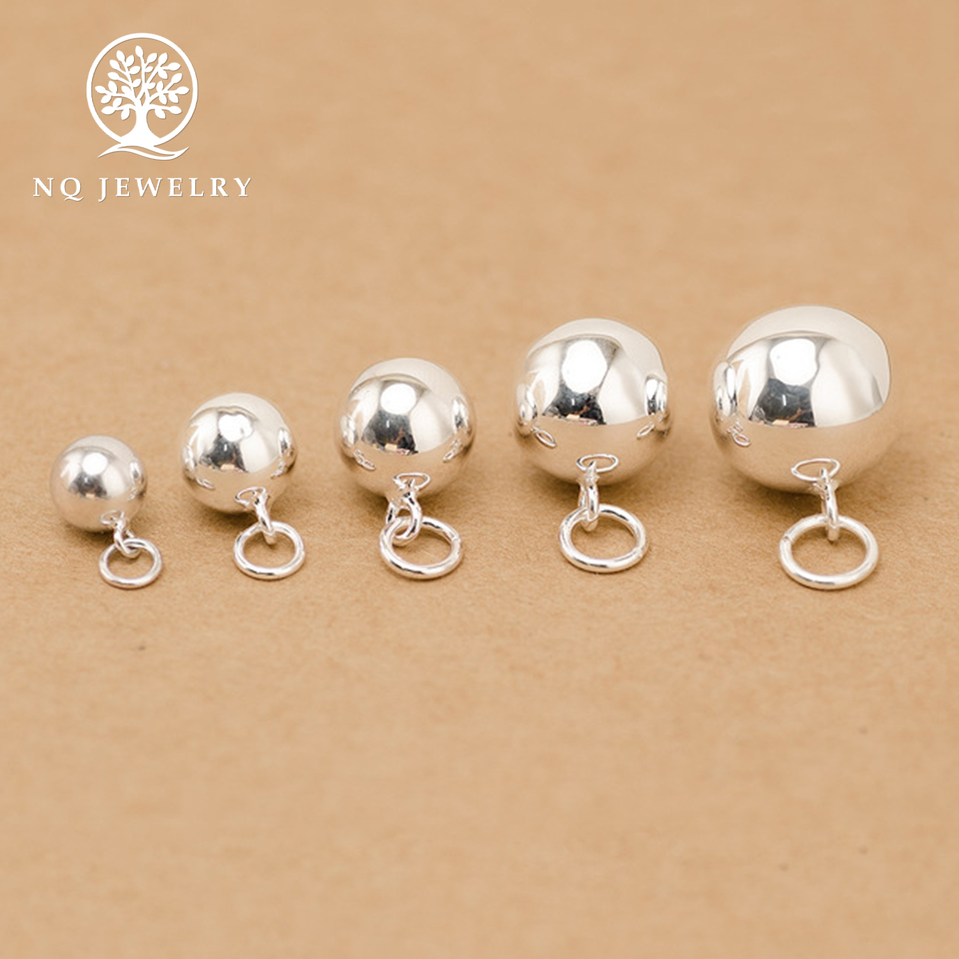 [HCM]Charm bạc chuông mặt treo - NQ Jewelry